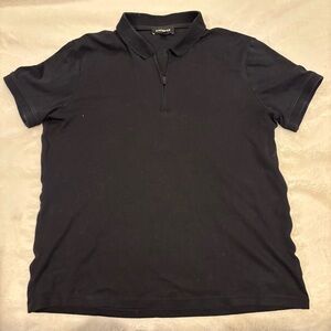 Express Men’s Black Short Sleeve Quarter Zip